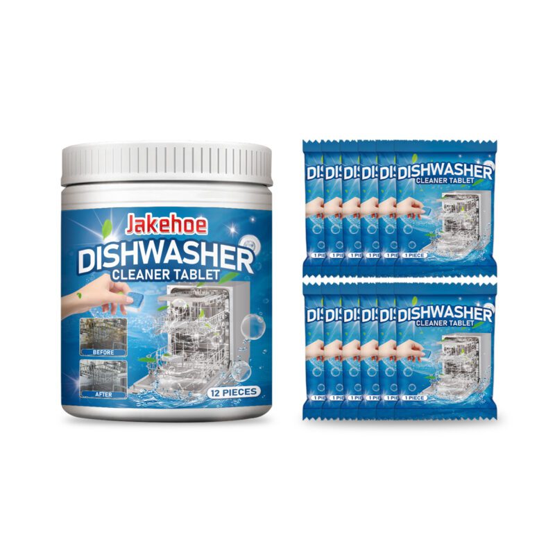 Jakehoe Long-Lasting Dishwasher Cleaner Tablets: Kitchen Degreasing, Effervescent (Bucket)
