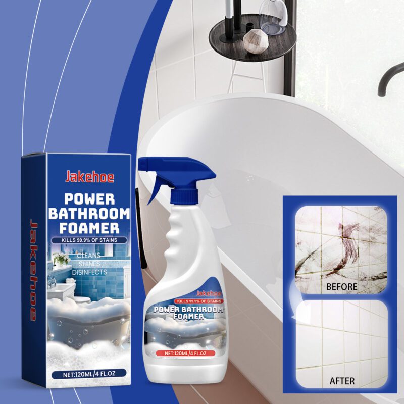Jakehoe Multi-Purpose Bathroom Foam Cleaner – Stain Remover, Surface-Safe, Long-Lasting - Image 2