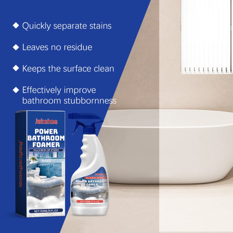 Jakehoe Multi-Purpose Bathroom Foam Cleaner – Stain Remover, Surface-Safe, Long-Lasting - Image 3