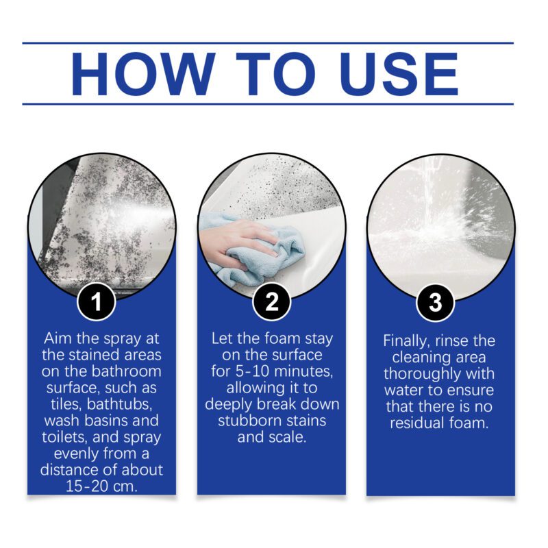 Jakehoe Multi-Purpose Bathroom Foam Cleaner – Stain Remover, Surface-Safe, Long-Lasting - Image 6