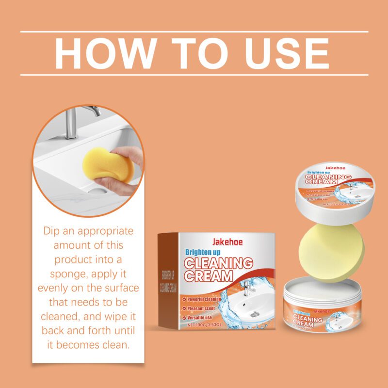 Jakehoe Multi-Purpose Cleaning Cream: Kitchen, Bathroom & Furniture Surface-Safe Cleaner - Image 6