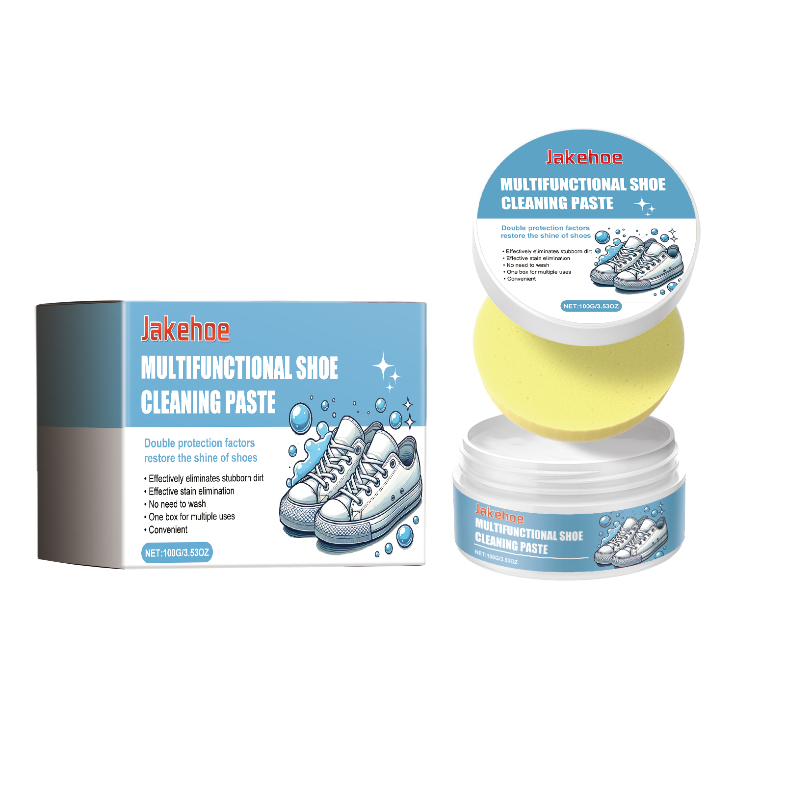 Jakehoe Multi-Purpose Cleaning Cream: Shoe, Furniture & Floor Stain Remover – Safe, Long-Lasting