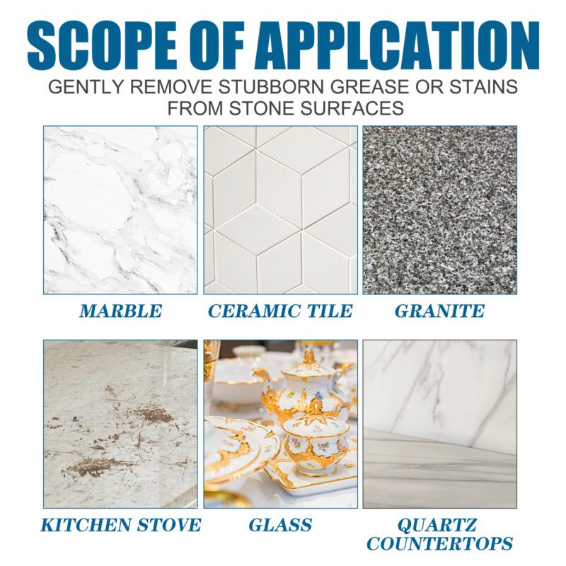Jakehoe Multi-Purpose Cleaning Powder: Kitchen Stone Polish, Stain Remover, Surface-Safe - Image 3