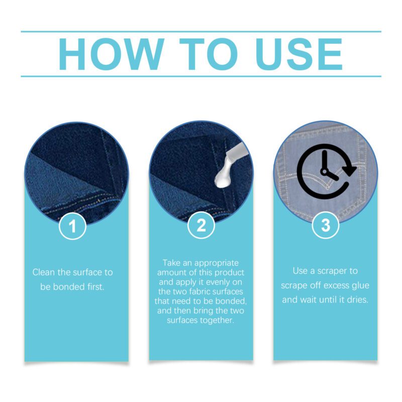 Jakehoe Multi-Purpose Fabric Glue: Household Fabric Repair, Long-Lasting, Surface-Safe - Image 6