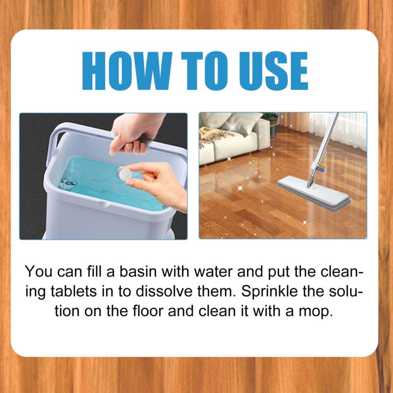 Jakehoe Multi-Purpose Floor Cleaning Tablets: Household Tile Wood Polish, Long-Lasting & Safe - Image 6
