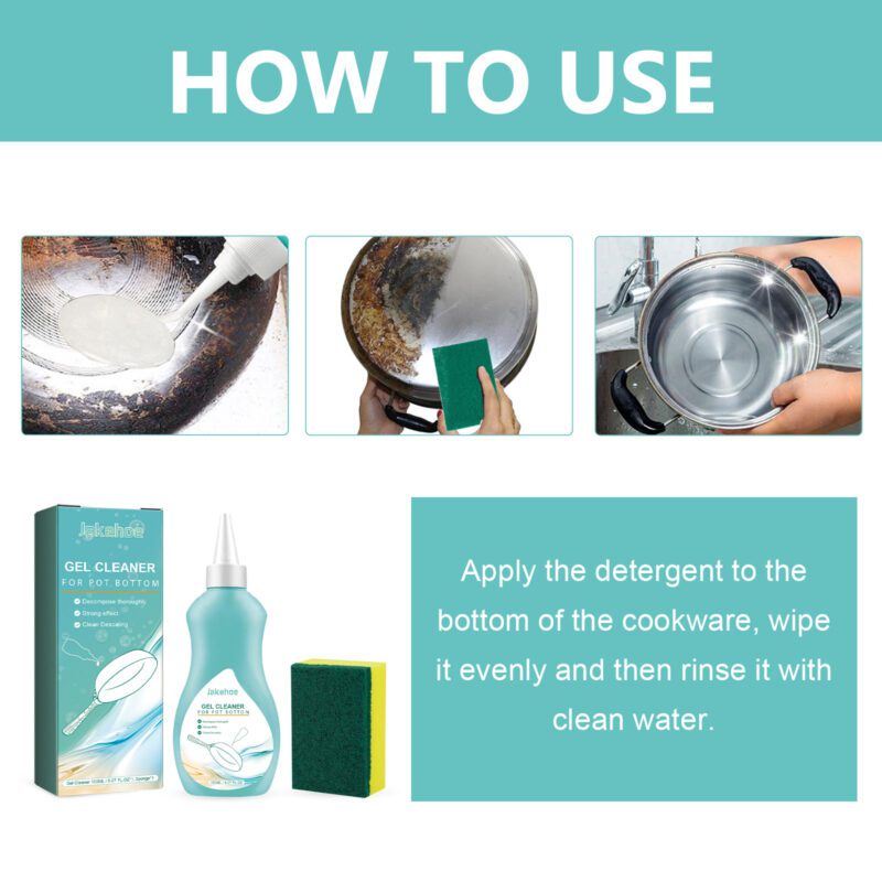 Jakehoe Multi-Purpose Gel Cleaner: Kitchen Cooktop & Pot Bottom Rust Remover - Image 6