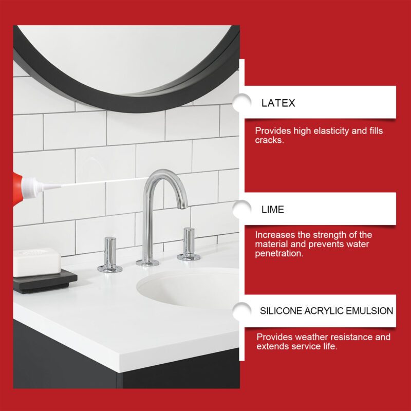 Jakehoe Multi-Purpose Household Caulk: Waterproof Crack Filler, Long-Lasting Sealant - Image 3
