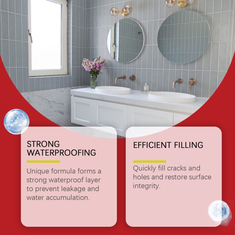 Jakehoe Multi-Purpose Household Caulk: Waterproof Crack Filler, Long-Lasting Sealant - Image 4