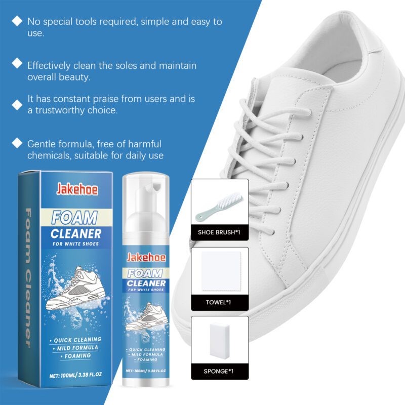 Jakehoe Multi-Purpose Household Cleaner Kit - Shoe & Surface Safe, Long-Lasting Foam - Image 3