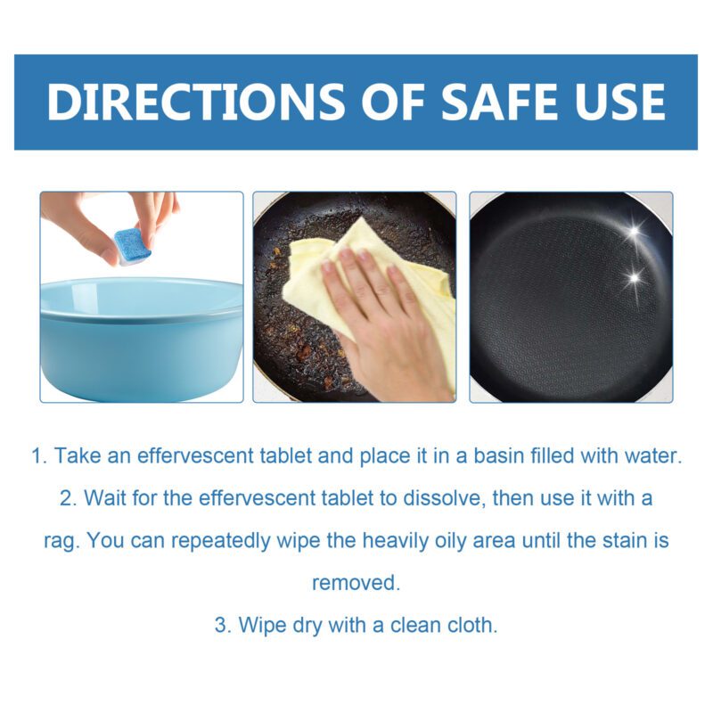Jakehoe Multi-Purpose Kitchen Cleaning Effervescent Tablets | Grease Remover, Surface-Safe (Box Set) - Image 6