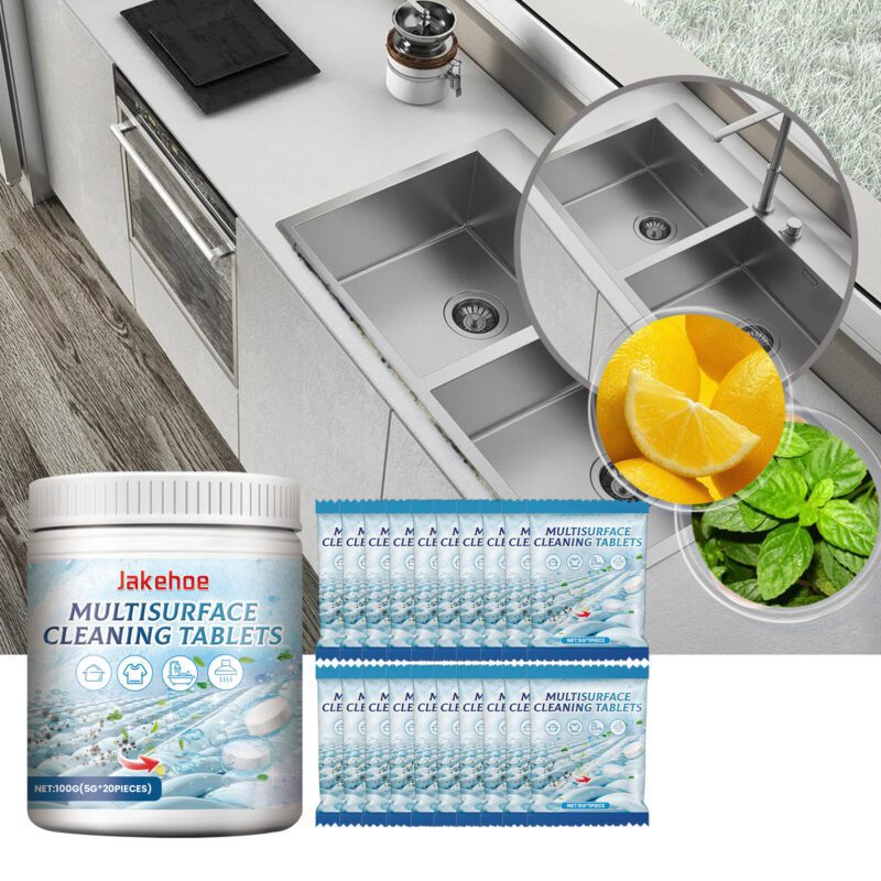 Jakehoe Multi-Surface Effervescent Cleaners: Kitchen Bathroom Floor Stain Remover, Safe Long-Lasting - Image 2