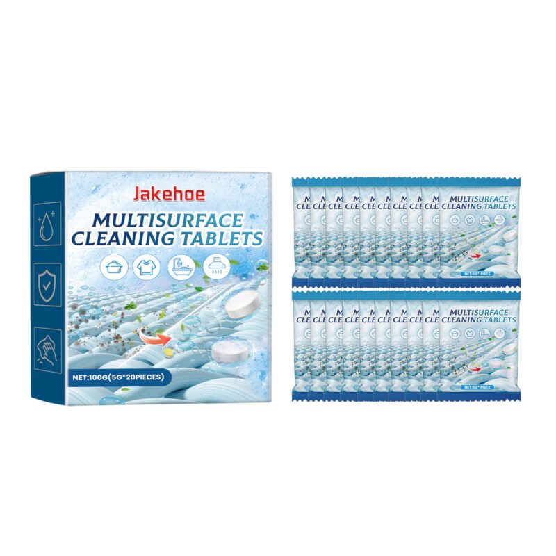 Jakehoe Multisurface Cleaning Tablets – Multi-Purpose, Safe Household Cleaner (Effervescent)