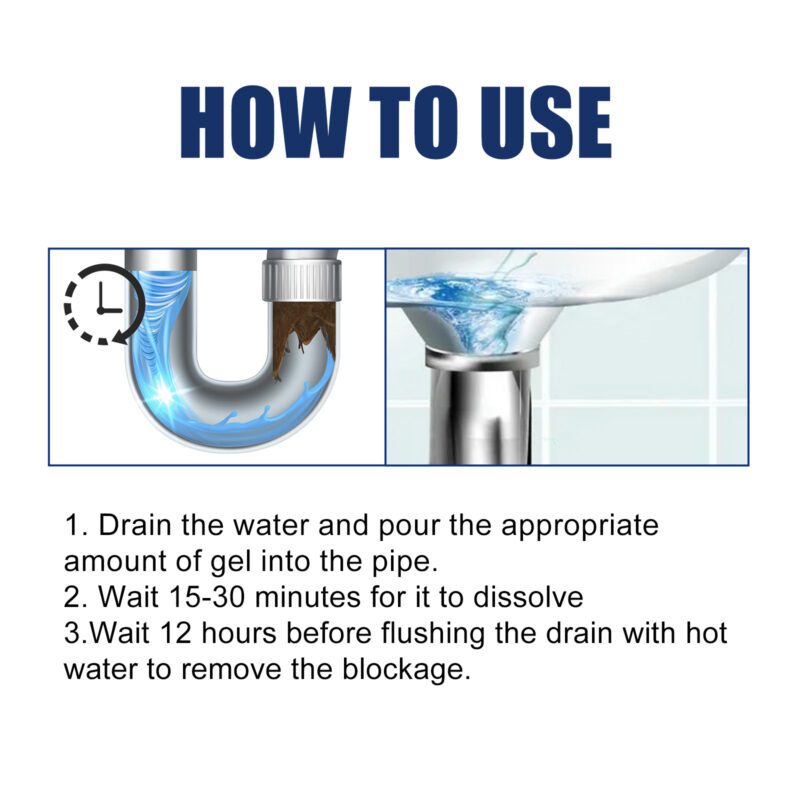 Jakehoe Pipe Unclog Gel: Long-Lasting Drain Cleaner, Safe for Pipes - Image 6