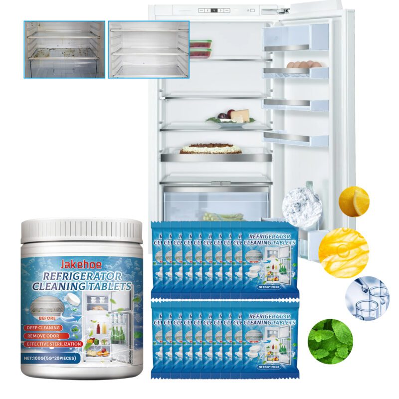Jakehoe Refrigerator Cleaning Tablets | Deep Clean, Odor Removal, Effervescent Household Cleaner - Image 2