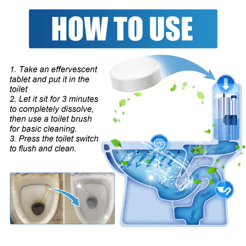 Jakehoe Toilet Cleaner: Effervescent, Long-Lasting Odor Eliminator, Surface-Safe - Image 6