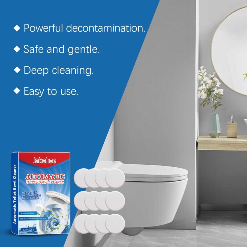 Jakehoe Toilet Cleaner Effervescent Tablets: Deodorizing, Long-Lasting, Surface-Safe - Image 3