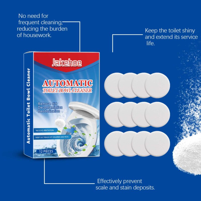 Jakehoe Toilet Cleaner Effervescent Tablets: Deodorizing, Long-Lasting, Surface-Safe - Image 4