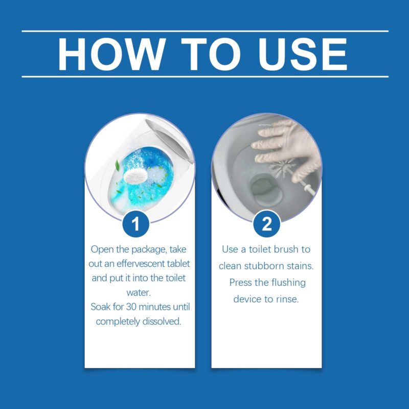 Jakehoe Toilet Cleaner Effervescent Tablets: Deodorizing, Long-Lasting, Surface-Safe - Image 6