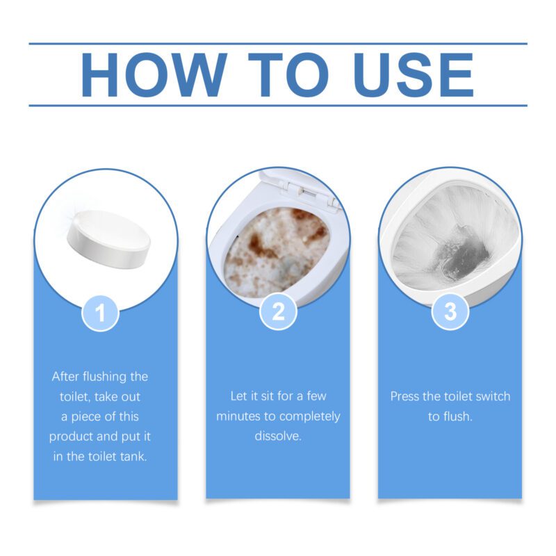 Jakehoe Toilet Cleaning Tablets: Multi-Purpose, Long-Lasting Stain & Odor Remover - Image 6