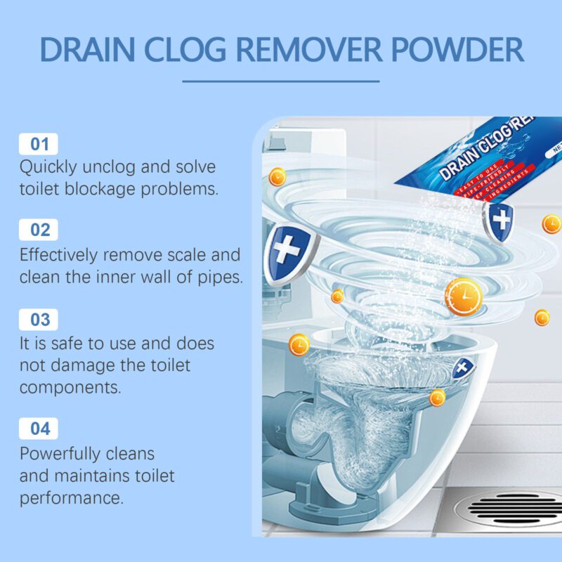 Jakehoe Toilet Clog Remover: Pipe Unclogger, Deodorant, Safe Household Drain Cleaner - Image 3