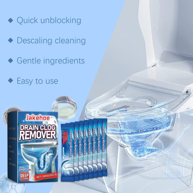 Jakehoe Toilet Clog Remover: Pipe Unclogger, Deodorant, Safe Household Drain Cleaner - Image 4