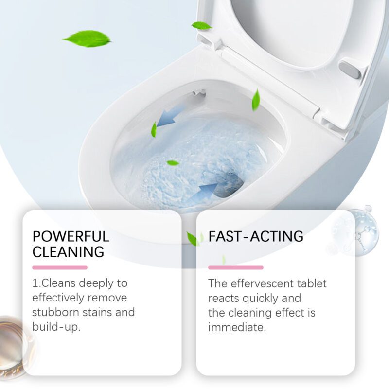 Jakehoe Toilet Effervescent Tablets: Household Bathroom Cleaner, Long-Lasting Stain Removal - Image 3