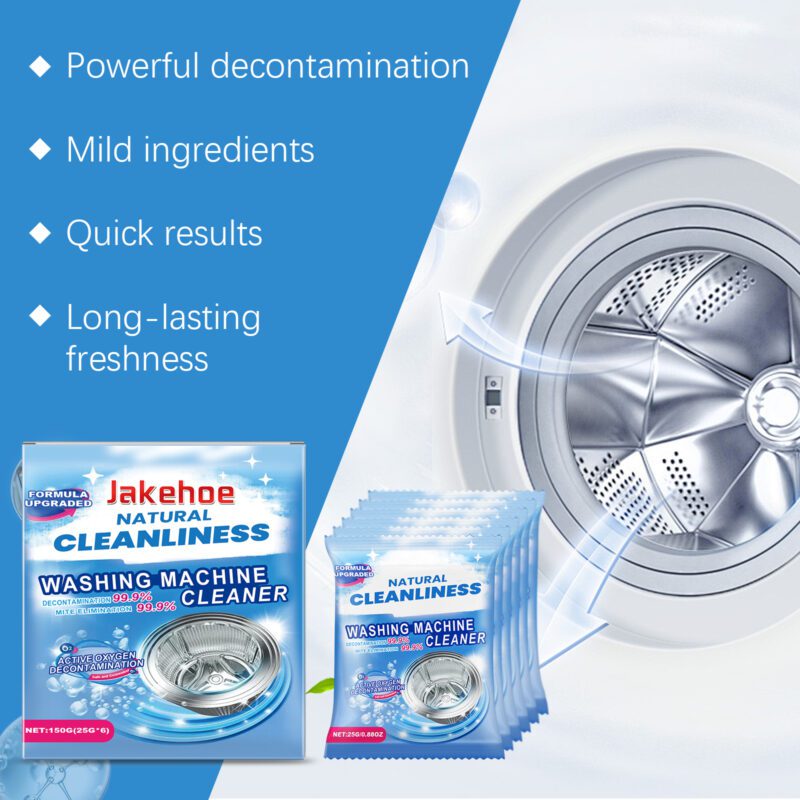 Jakehoe Washing Machine Cleaner Powder: Odor Remover, Safe & Effective Household Cleaning - Image 3