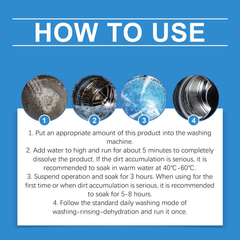 Jakehoe Washing Machine Cleaner: Multi-Purpose, Odor-Removing Household Cleaning Powder - Image 5