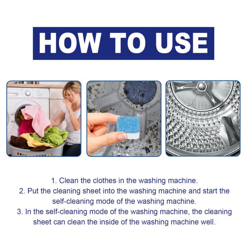 Jakehoe Washing Machine Cleaner Tablets – Deep-Clean, Odor-Removing, Drum-Safe - Image 6