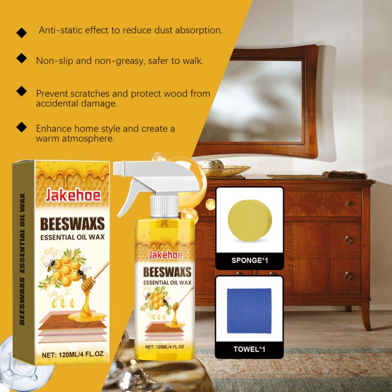 Jakehoe Wood Polish Spray: Household Furniture Protector, Long-Lasting Shine & Nourish - Image 4