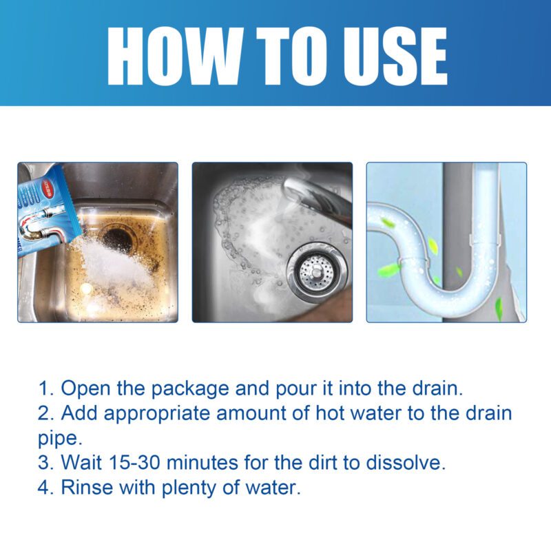 Jaysuing Drain Cleaner Powder – Toilet & Kitchen Drain Unclogger, Deodorizing, Effective - Image 5