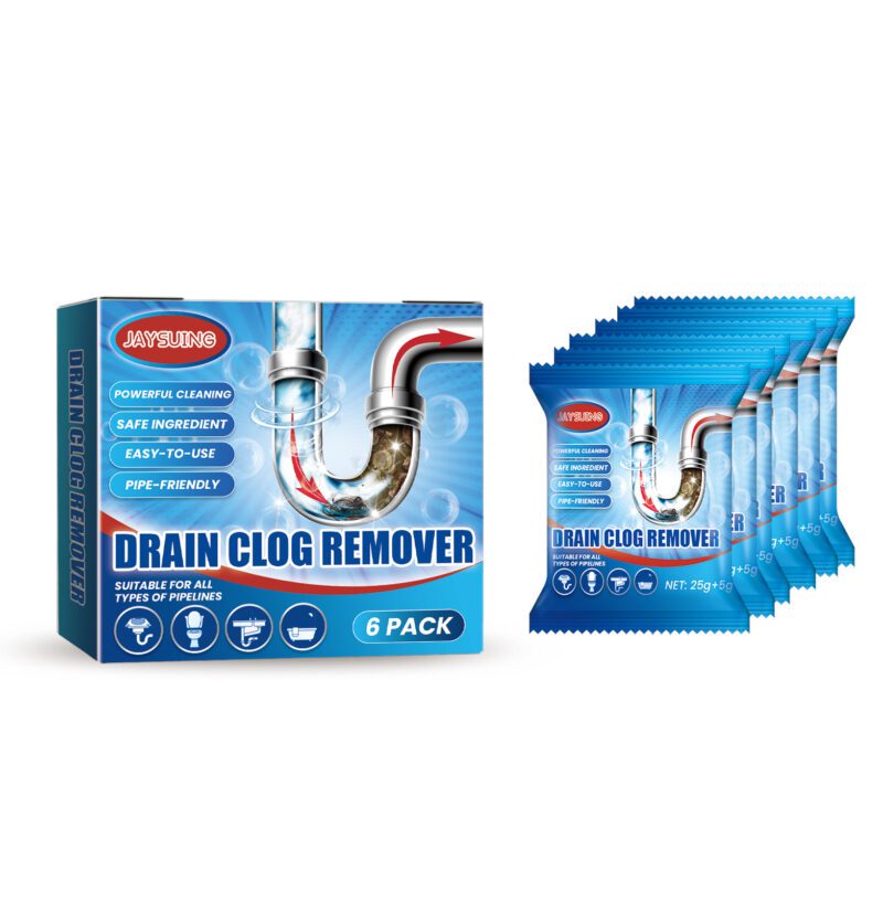 Jaysuing Drain Cleaner Powder – Toilet & Kitchen Drain Unclogger, Deodorizing, Effective