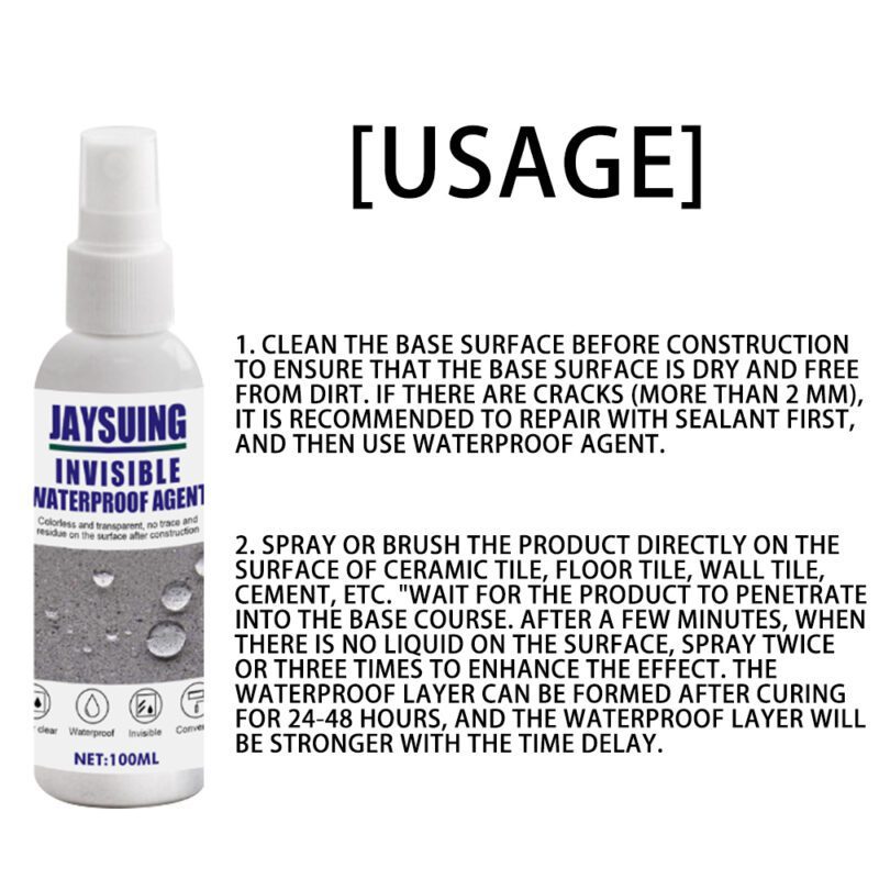 Jaysuing Household Water Repellent Spray - Tile/Toilet Waterproof, Long-Lasting Leak Repair - Image 5