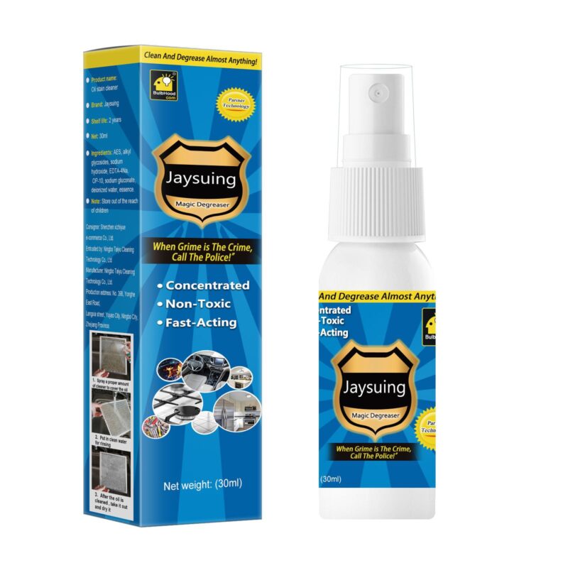 Jaysuing Kitchen Oil Stain Remover | Multi-Purpose, Safe Surface Household Cleaner (30ml)
