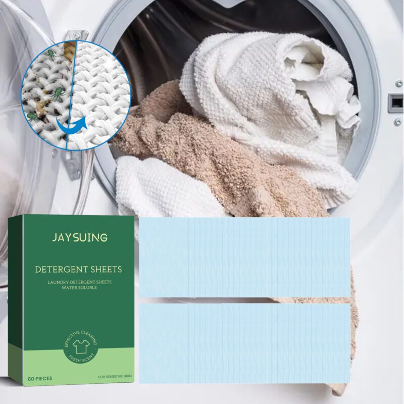 Jaysuing Laundry Detergent Sheets | Multi-Purpose Household Cleaner, Long-Lasting Stain Removal - Image 2