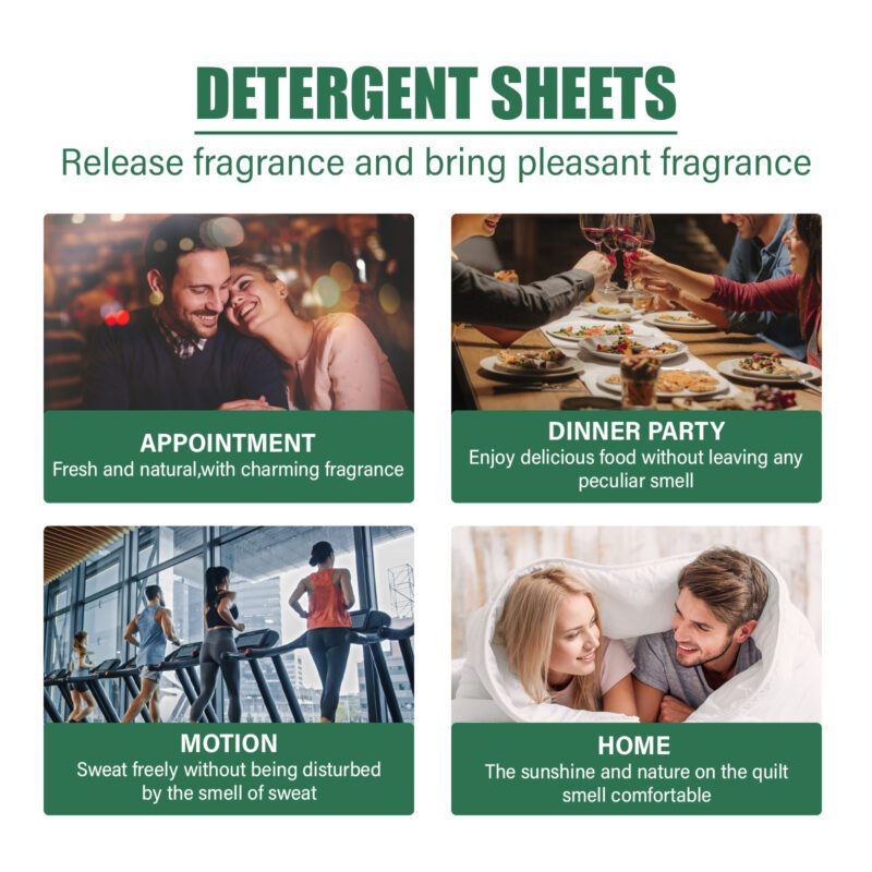 Jaysuing Laundry Detergent Sheets | Multi-Purpose Household Cleaner, Long-Lasting Stain Removal - Image 3