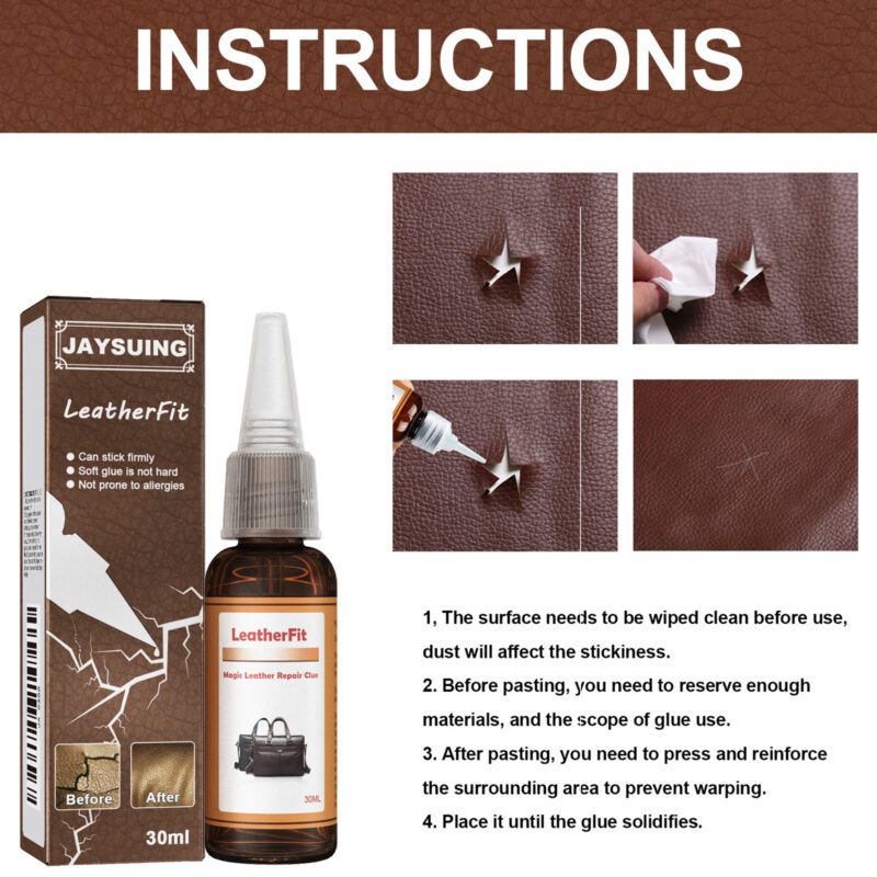 Jaysuing Leatherfit: Multi-Purpose Furniture Reconditioner for Leather Crack Repair, Long-Lasting Care - Image 5