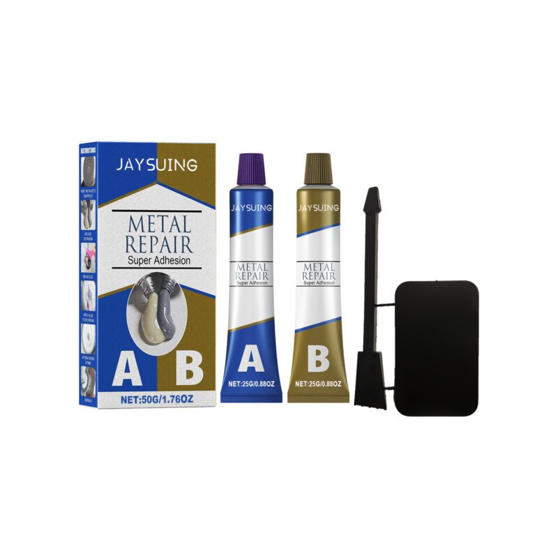 Jaysuing Metal Repair Glue: Household Leak Sealant, Multi-Purpose AB Adhesive (50g)