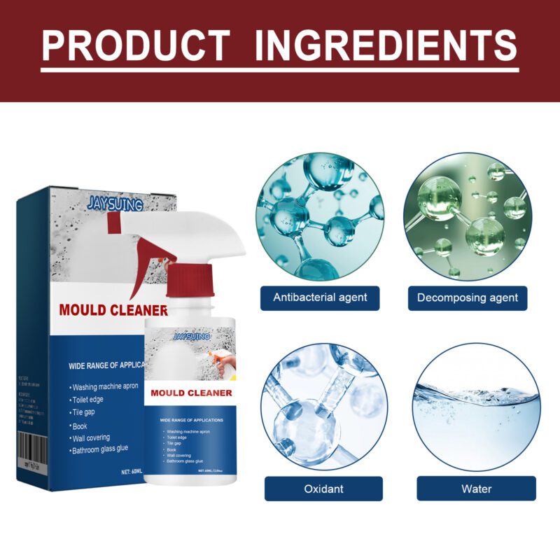 Jaysuing Mold Remover Spray | Multi-Surface Bathroom Tile Wall Cleaner, Fast-Acting & Long-Lasting - Image 5