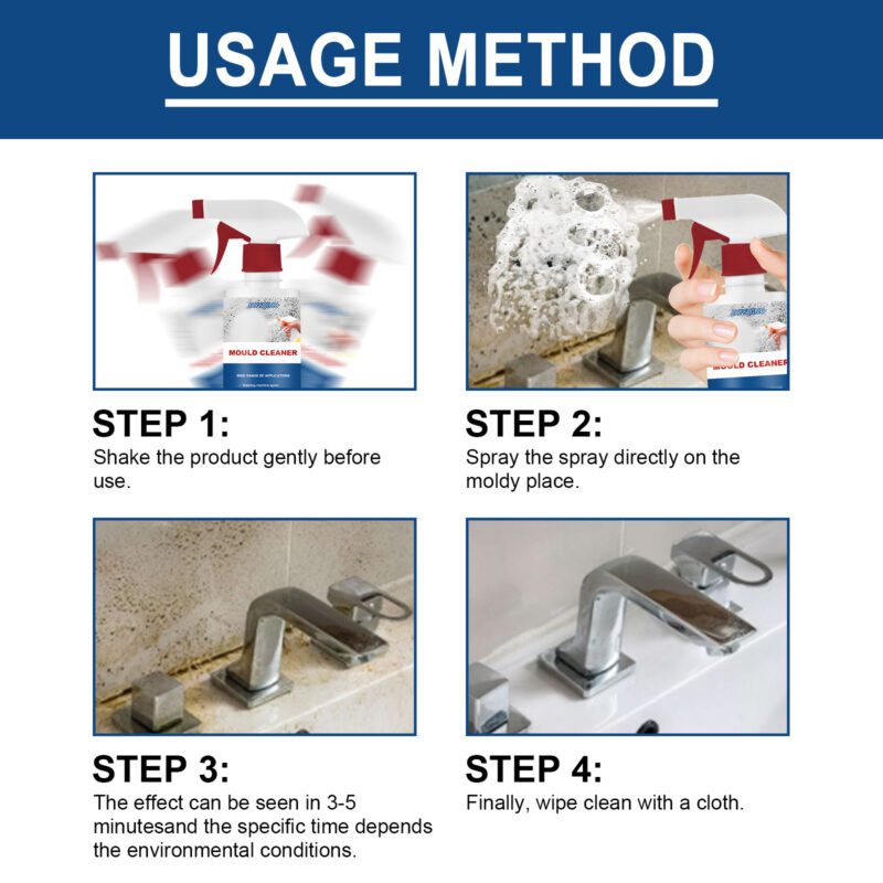 Jaysuing Mold Remover Spray | Multi-Surface Bathroom Tile Wall Cleaner, Fast-Acting & Long-Lasting - Image 6