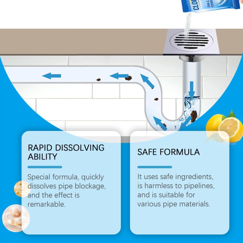 Jaysuing Multi-Purpose Drain Cleaner Powder - Kitchen/Bath Grease Dissolver, Surface-Safe - Image 3