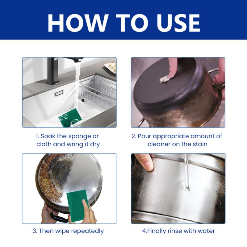Jaysuing Multi-Purpose Household Cleaner: Kitchen Stain & Rust Remover, Surface-Safe - Image 5