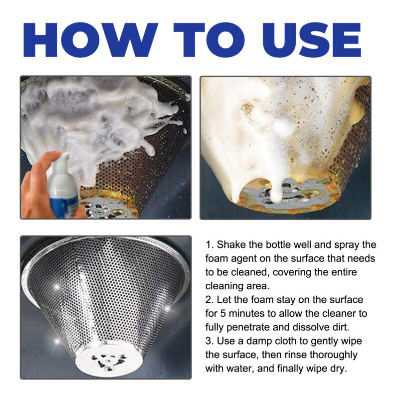 Jaysuing Multi-Purpose Kitchen Cleaning Foam: Heavy Grease Remover, Safe Surface Formula - Image 6