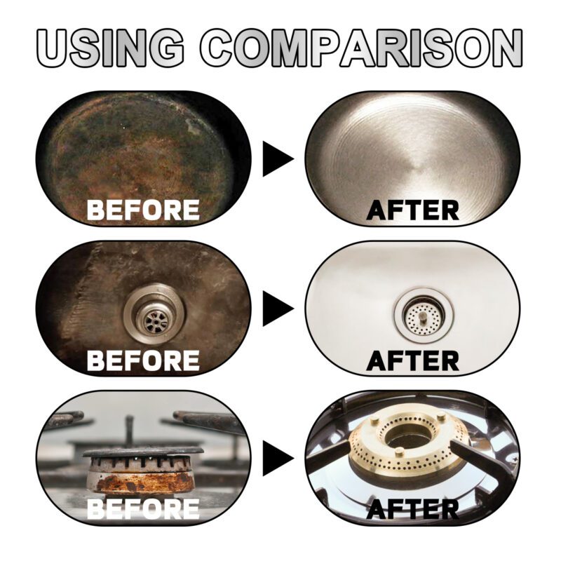 Jaysuing Multi-Purpose Kitchen Cleaning Kit: Stainless Steel Rust Remover, Long-Lasting, Surface-Safe - Image 3