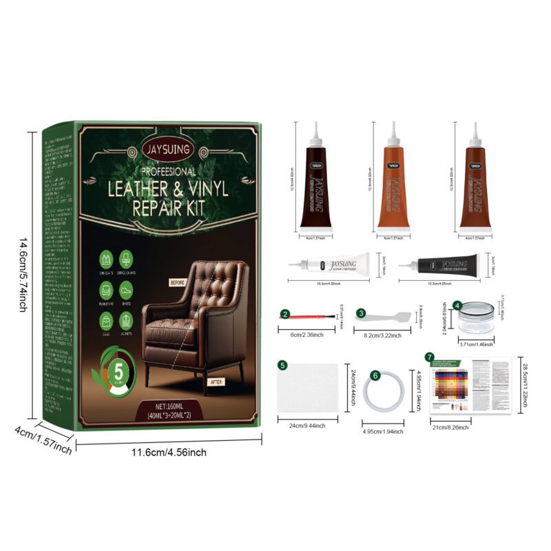 Jaysuing Multi-Purpose Leather Repair Kit: Anti-Cracking Furniture Maintenance, Safe Care