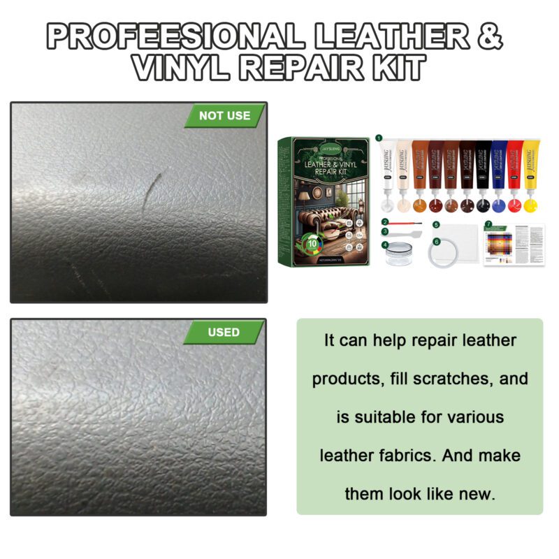 Jaysuing Multi-Purpose Leather Repair Kit – Furniture/Sofa Crack Refurbishment, Long-Lasting - Image 3
