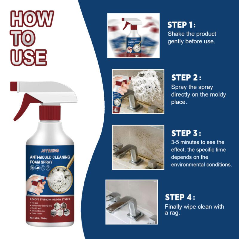 Jaysuing Multi-Purpose Mold Remover Spray – Safe, Long-Lasting Household Cleaner - Image 6