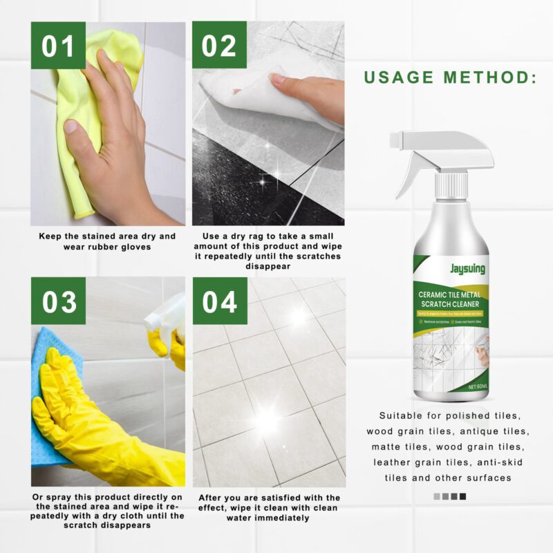 Jaysuing Multi-Surface Tile Scratch Cleaner – Kitchen Bathroom Floor Repair & Brightening - Image 5