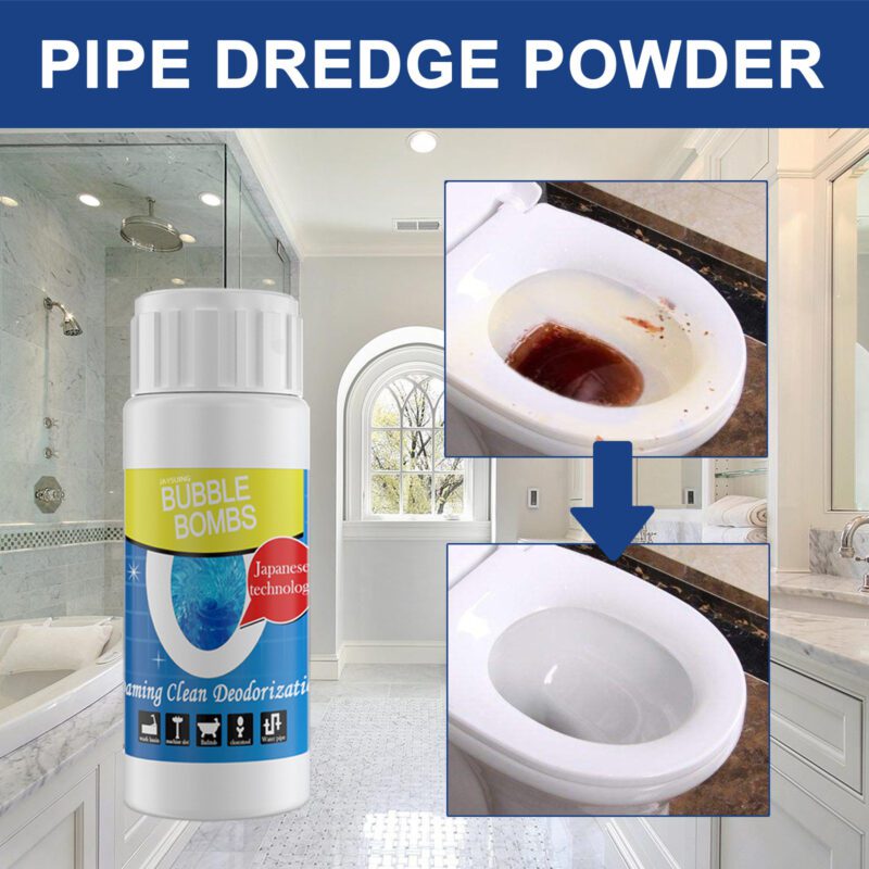 Jaysuing Pipe Dredge Powder: Kitchen Bathroom Clog Remover, Safe Multi-Purpose Drain Cleaner - Image 3