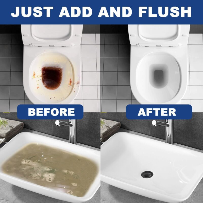 Jaysuing Pipe Dredge Powder: Kitchen Bathroom Clog Remover, Safe Multi-Purpose Drain Cleaner - Image 4